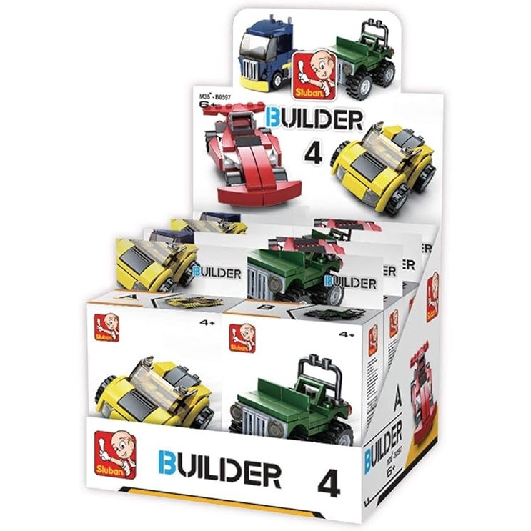 Sluban – Set Constructor –8 Mini vehicule (4 modele) – Multicolor