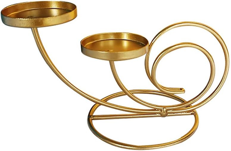 Suport pentru lumanari Hosoncovy, metal, auriu, 18 x 9 x 9,5 cm