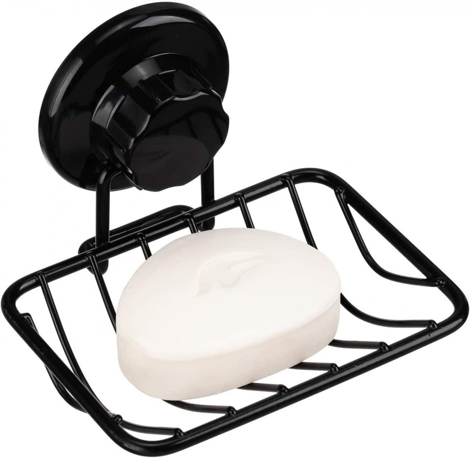 Poze Suport pentru sapun ARCCI, negru, otel inoxidabil, 13,5 cm x 9,5 cm x 3,2 / 7 cm