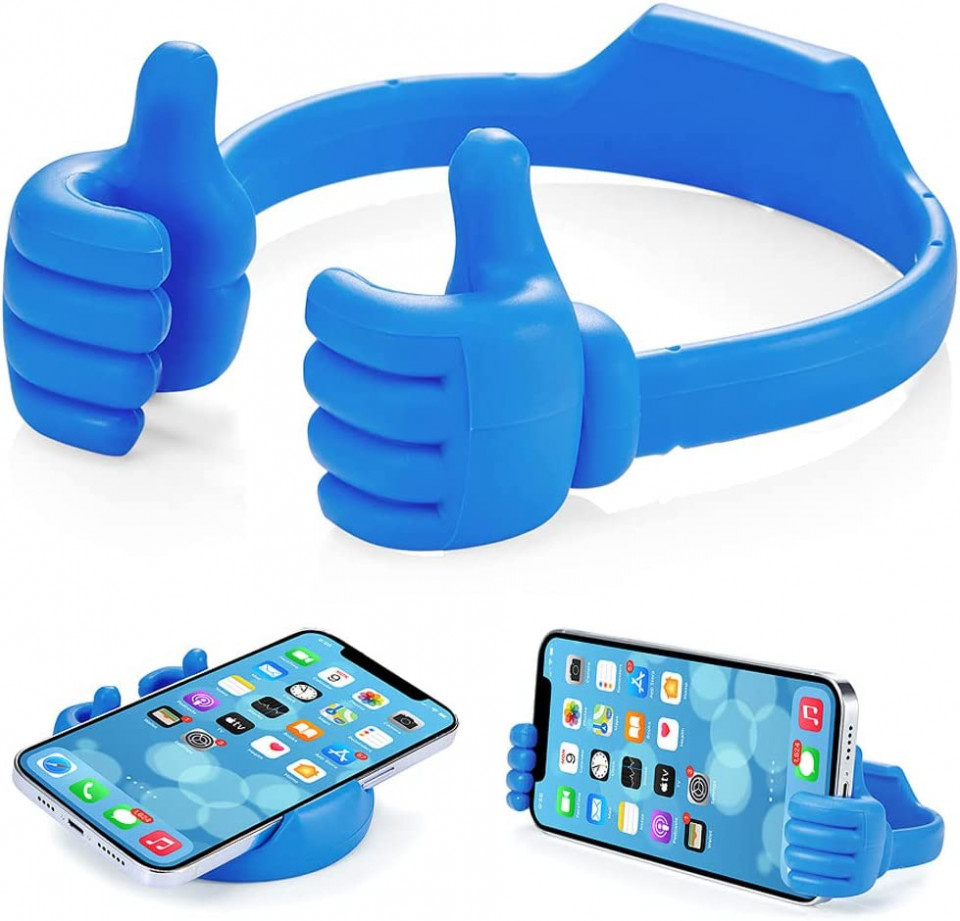 Suport universal pentru telefon Kinizuxi, silicon/plastic, albastru, 12 x 16 cm Accesorii Accesorii IT
