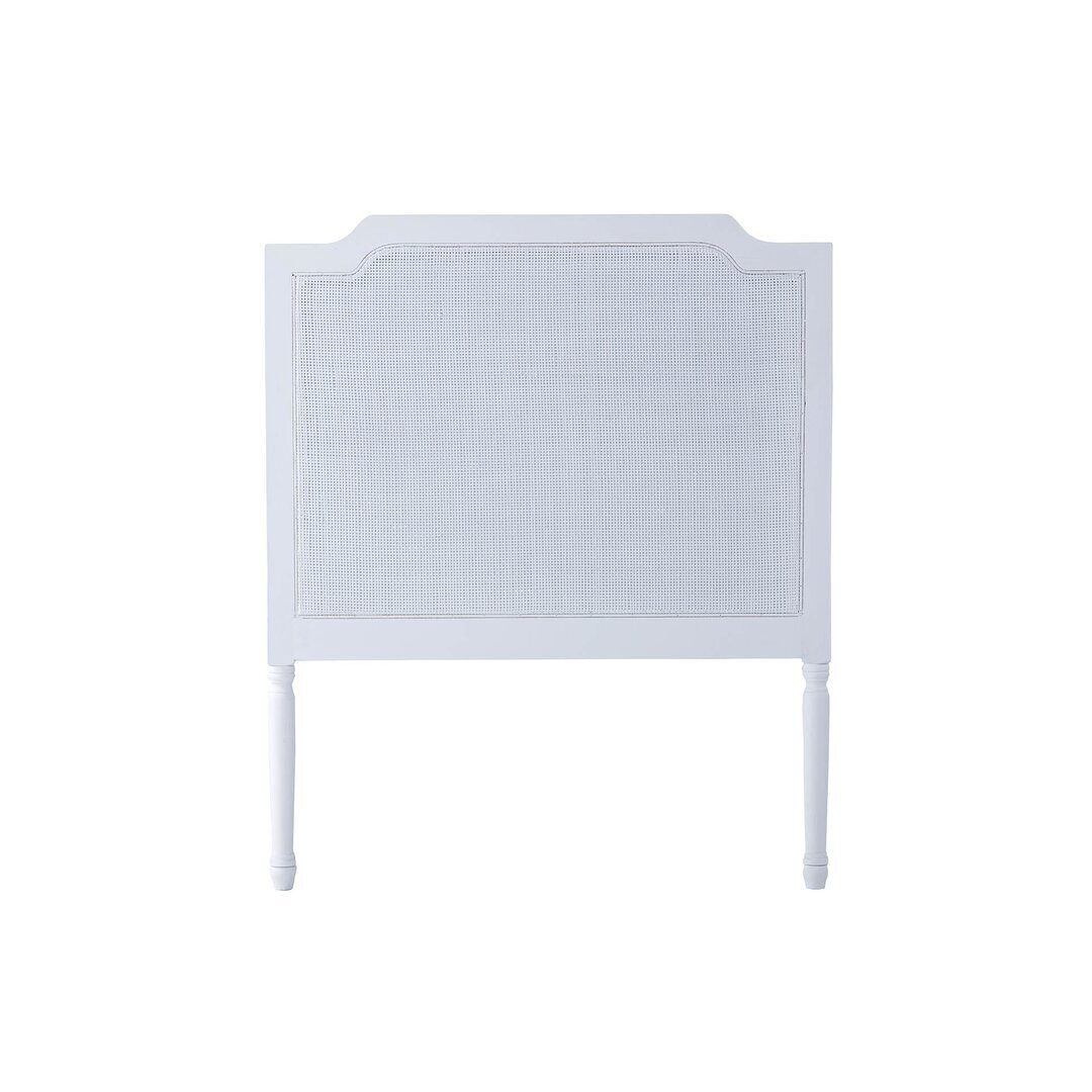 Tablie pentru pat Garpe Interiores, lemn masiv/MDF, alb, 100 x 5 x 120 cm