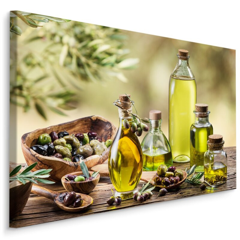 Tablou „Olive Oil Wood Garden”, maro/galben, 70 x 100 cm chilipirul-zilei.ro/ imagine noua 2022