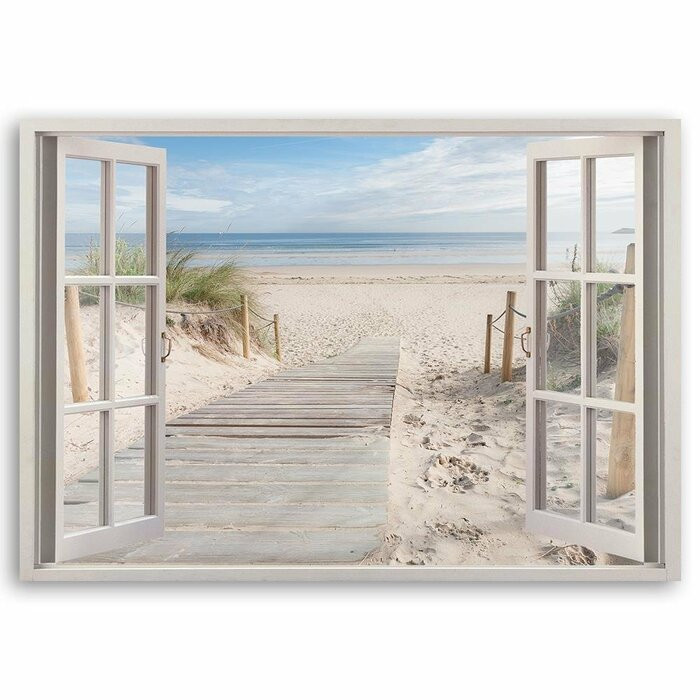 Tablou Canvas „Window to the Beach”, 60 x 90cm 90cm imagine reduss.ro 2022