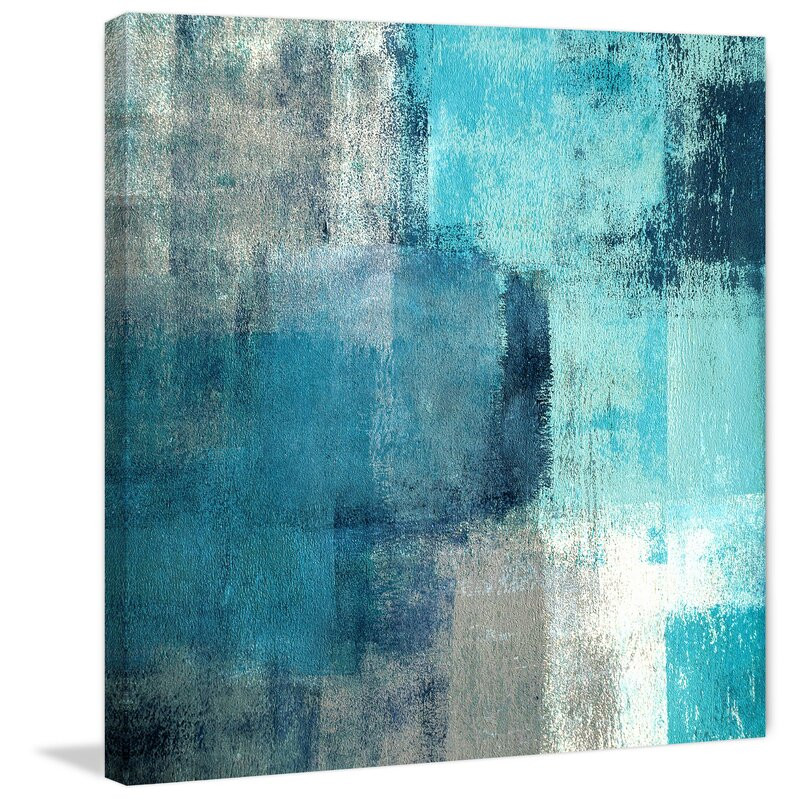 Poza Tablou Meditation, gri/albastru, 122 x 122 cm