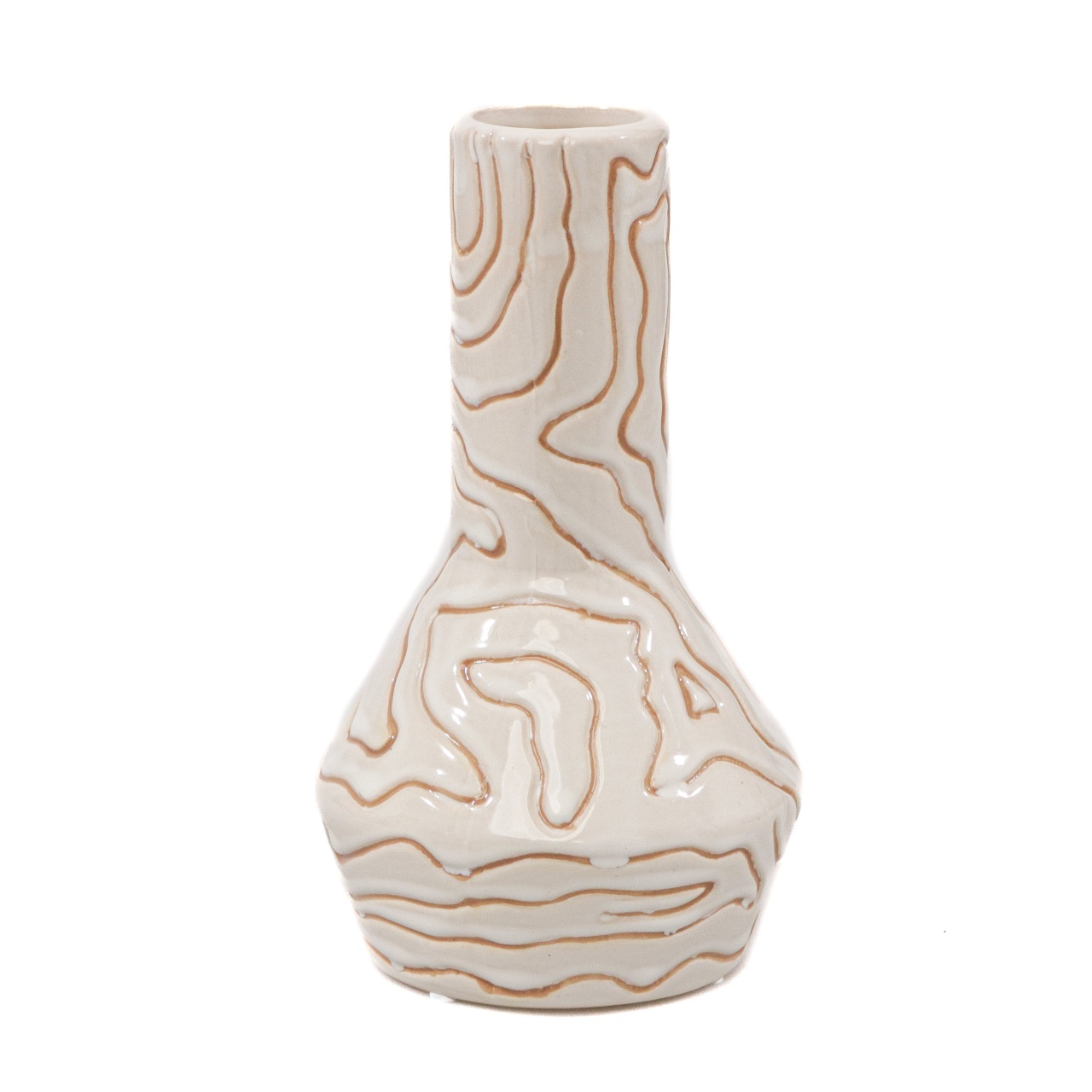 Vaza Dial, Ceramica, Alb, 21cm