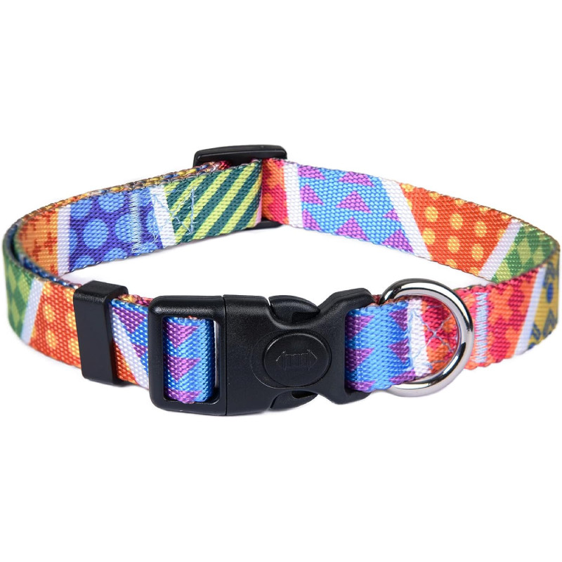 Zgarda reglabila pentru caini ASTORPET, poliester/metal/plastic, multicolor, marimea XS
