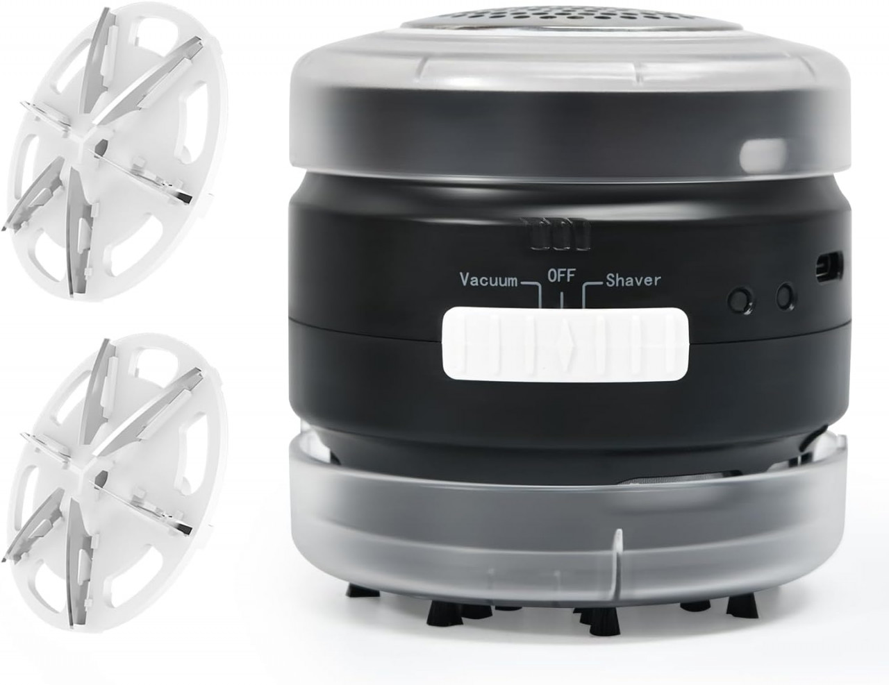 Aparat de curatat scame cu functie de aspirare Stn, ABS, negru, 220 V, 8,5 x 8,5 x 8,8 cm