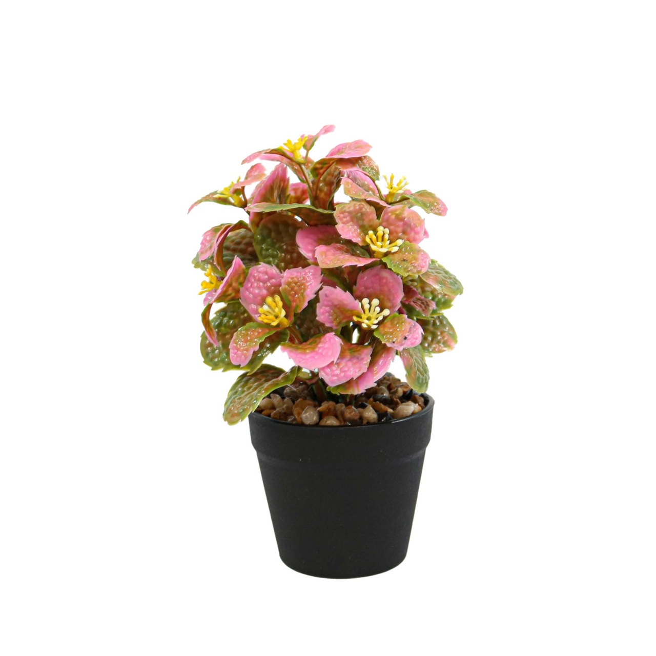 Aranjament Floral, Roz, Plastic, 18Cm