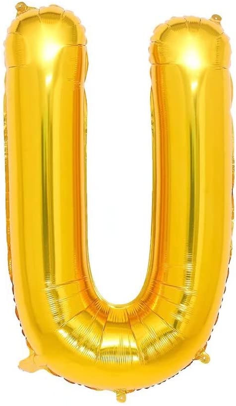 Balon aniversar Maxee, litera U, auriu, 40 cm chilipirul-zilei.ro/