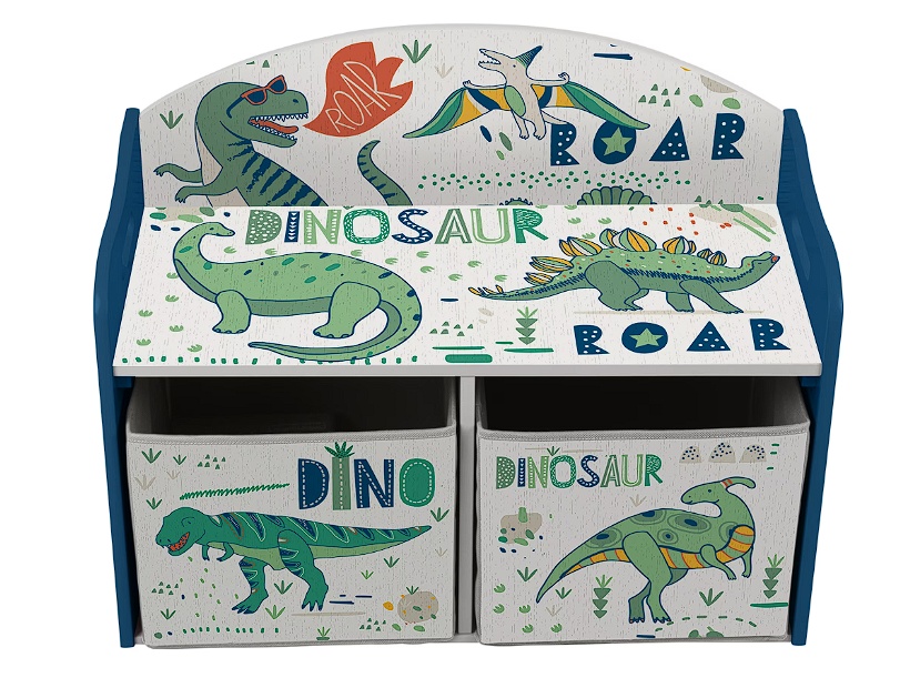 Bancuta cu depozitare pentru jucarii, pentru camera copilului, U-Grow, verde, Resigilat, Grad A