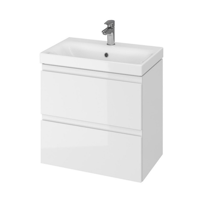Baza si lavoar CS9771 suspendat, sertare, alb, 60x44.7x62 cm