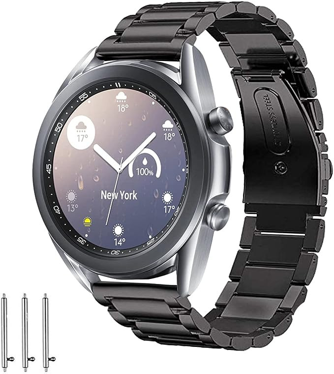 Bratara pentru ceasul inteligent Samsung Galaxy Watch 3 de 41 mm Aimtel, otel inoxidabil, negru, 145-220 mm Pret Redus chilipirul-zilei pret redus imagine 2022