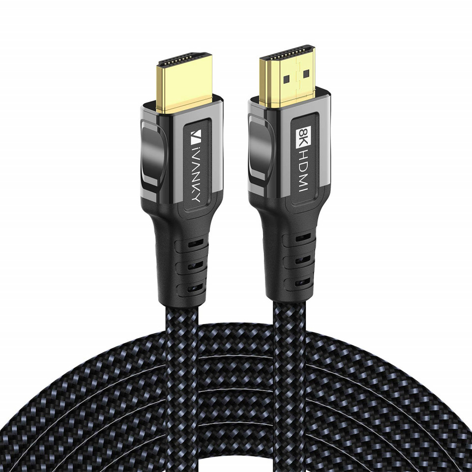 Cablu HDMI iVANKY, 4K, gri/negru, 2 m 4K imagine noua idaho.ro