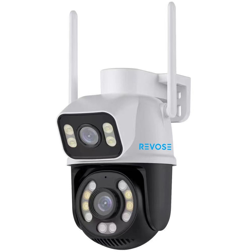 Camera de Supraveghere Video Dual Lens 4K REVOSE™ 8MP 2560x1920, Aplicatie Dedicata, Intelligent Tracking, PTZ, WIFI, Lan, AP hotspot, Micro SD,