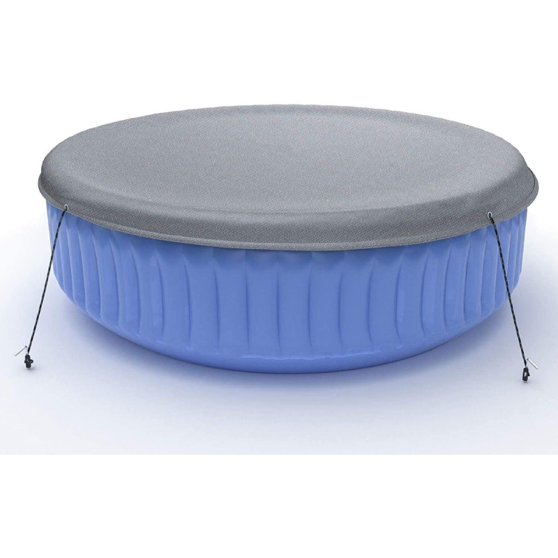 Capac de protectie pentur piscina Laxllent, rostund, tesatura oxford, gri, 280 cm
