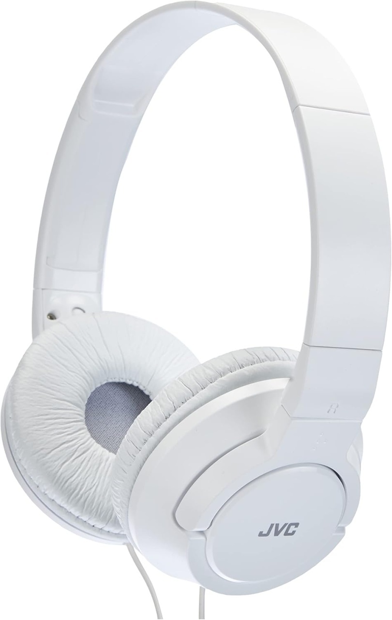 Casti Over the Ear JVC HA-S180W-E-F, Cu fir, Deep Bass, Mini-jack de 3.5 mm, Alb