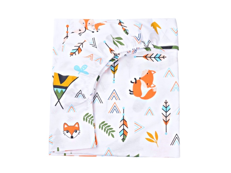Cearsaf patut 120x60 cm bumbac 100% model animale