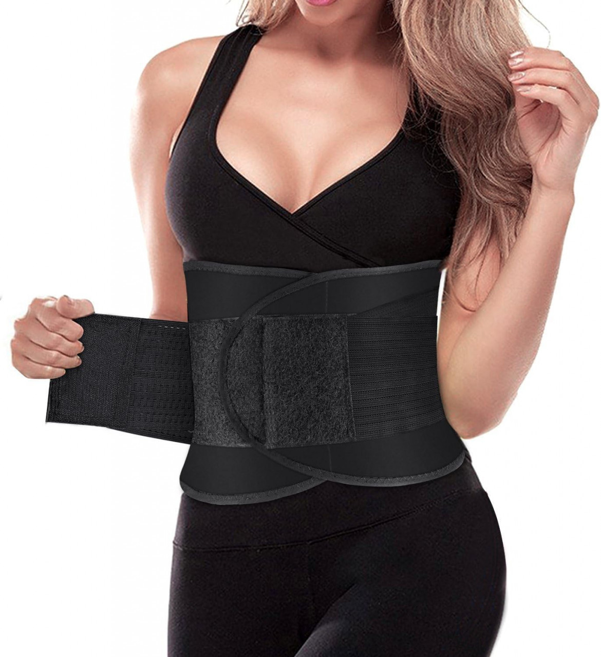 Centura de sustinere lombara Syxupap, neopren, negru, marimea XL