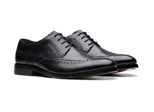 Clarks, Pantofi derby din piele Craft James, Negru, 43, Resigilat, Grad B