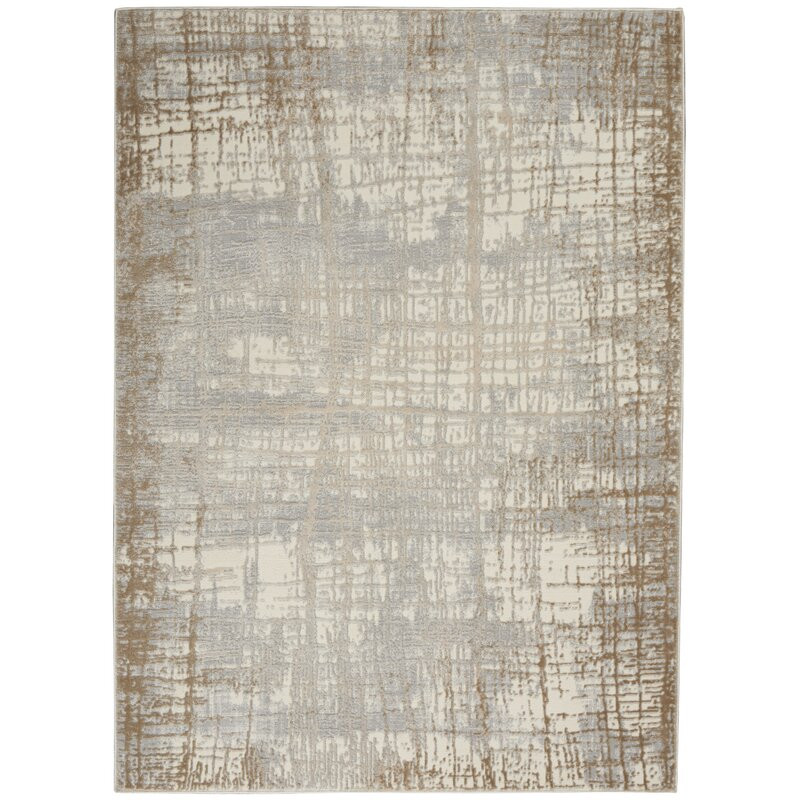 Covor Rush, polipropilena/poliester, fildes/taupe, 244 x 305 cm