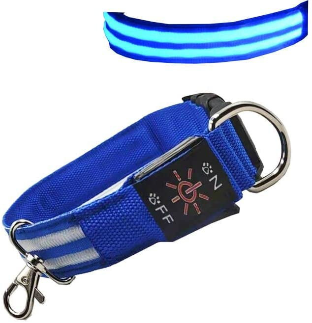 Curea reglabila cu LED-uri pentru caini Generic, USB, nailon, albastru, S Accesorii pentru casă 2023-09-28