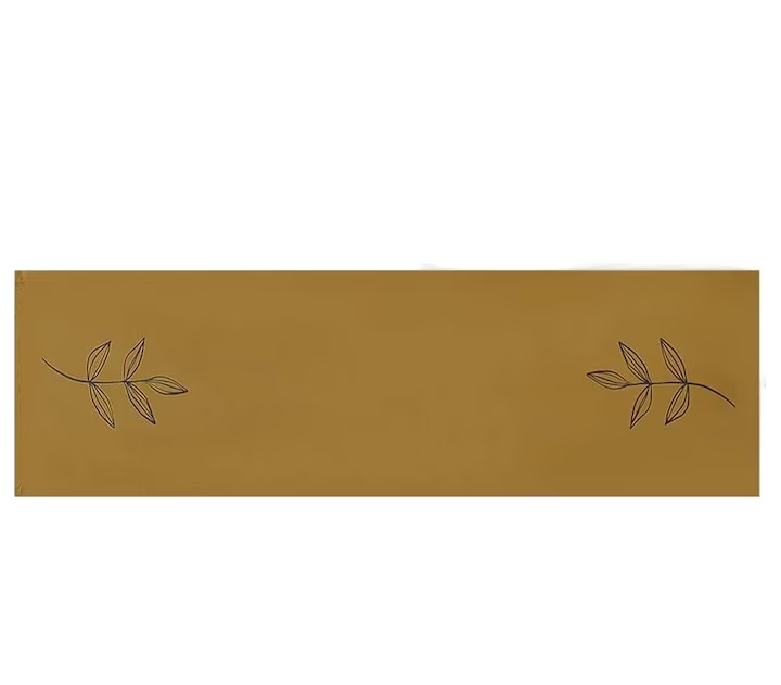 Fata de masa decorativa Sevenler, textil, maro deschis, 140 x 40 cm