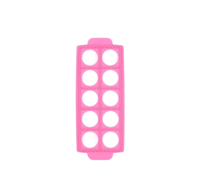 Forma pentru ravioli XiXiRan, plastic, roz, 26,5 x 10,5 x 2,2 cm