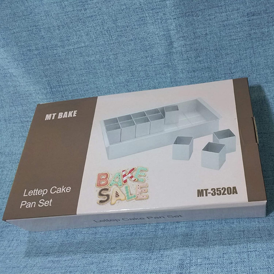 Poze Forme pentru prajituri AOBETAK, aluminiu, argintiu, 29,5 x 17,2 x 5,4 cm