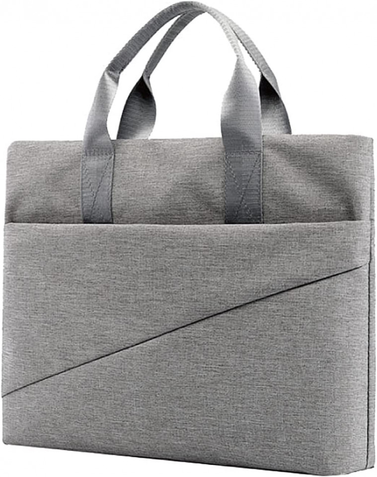 Geanta pentru laptop 15,6 inchi Abhpjuy, gri, tesatura oxford, 41 x 30 x 6 cm