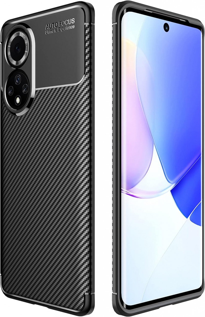 Husa de protectie pentru Huawei Nova 9 YukeTop, TPU, negru/gri, 6,5 inchi