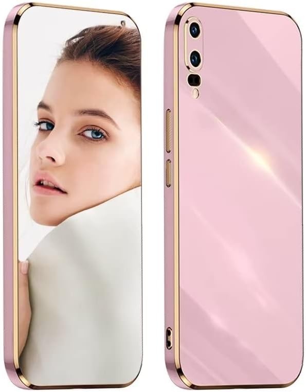 Husa de protectie pentru Huawei P20 Atisijie, TPU, roz/auriu, 5,8 inchi
