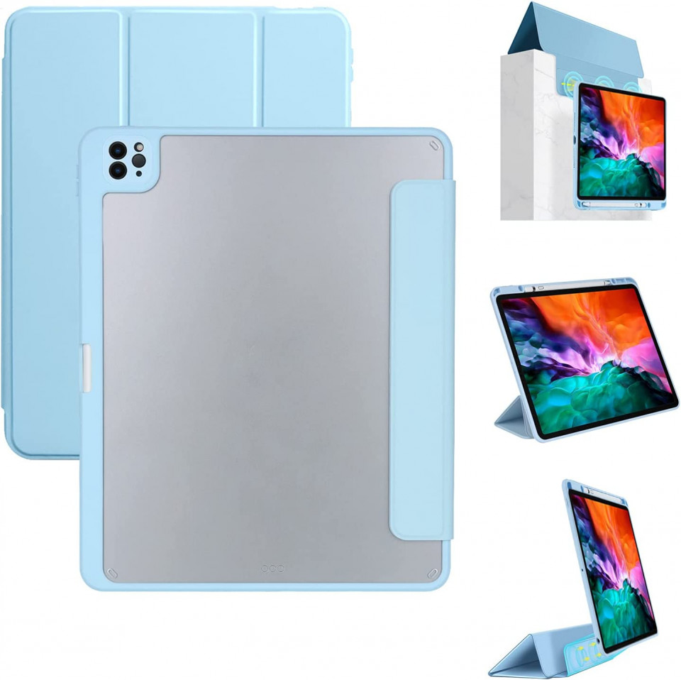 Husa de protectie pentru iPad Pro 11 Caz 2021/2020/2018 Tasnme, TPU, albastru deschis (2021/2020/2018) imagine noua idaho.ro