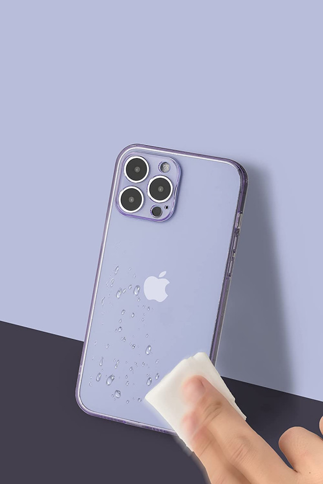 Husa de protectie pentru iPhone 12 Tigratigro, TPU, violet opac, 6,1 inchi