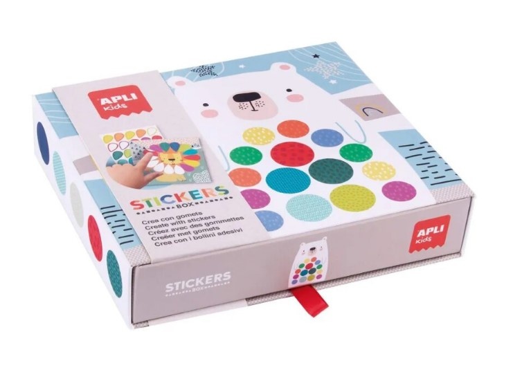 Joc creativ cu autocolante, APLI Kids, Ursulet, + 3 ani