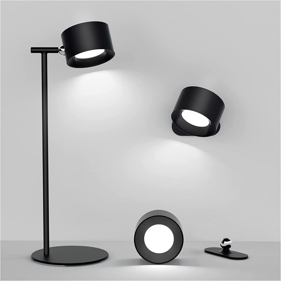 Lampa de lectura multifunctionala Feallive, cu control tactil, negru chilipirul-zilei.ro/ imagine noua