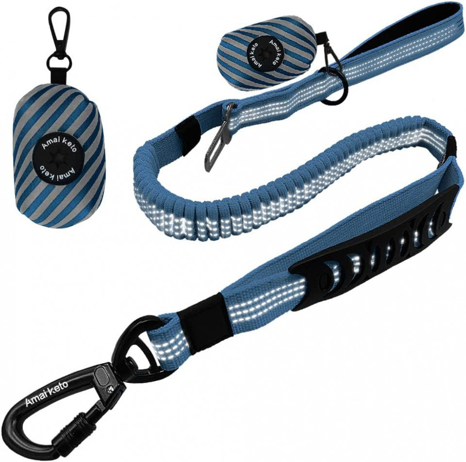 Lesa pentru caine Amai Keto, nailon, albastru 106-187 cm