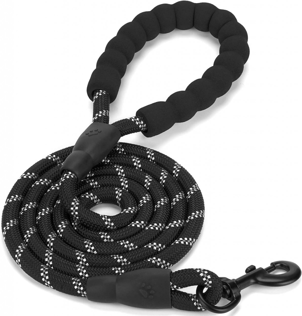 Lesa pentru caine Fttouuy, nailon/metal, negru, 180 cm