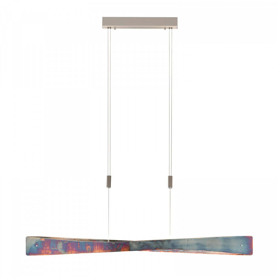 Lustra tip pendul Lian, LED, metal, multicolor, 118 x 195 cm 118