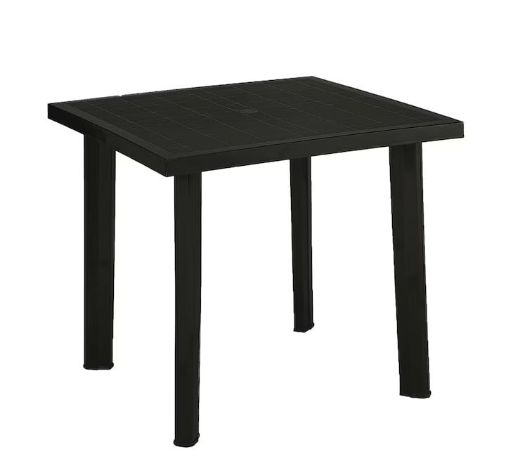 Masa de gradina dreptunghiulara, Progarden, Fiocco, Polipropilena, Antracit, 80x75x72 cm, Resigilat, Grad A