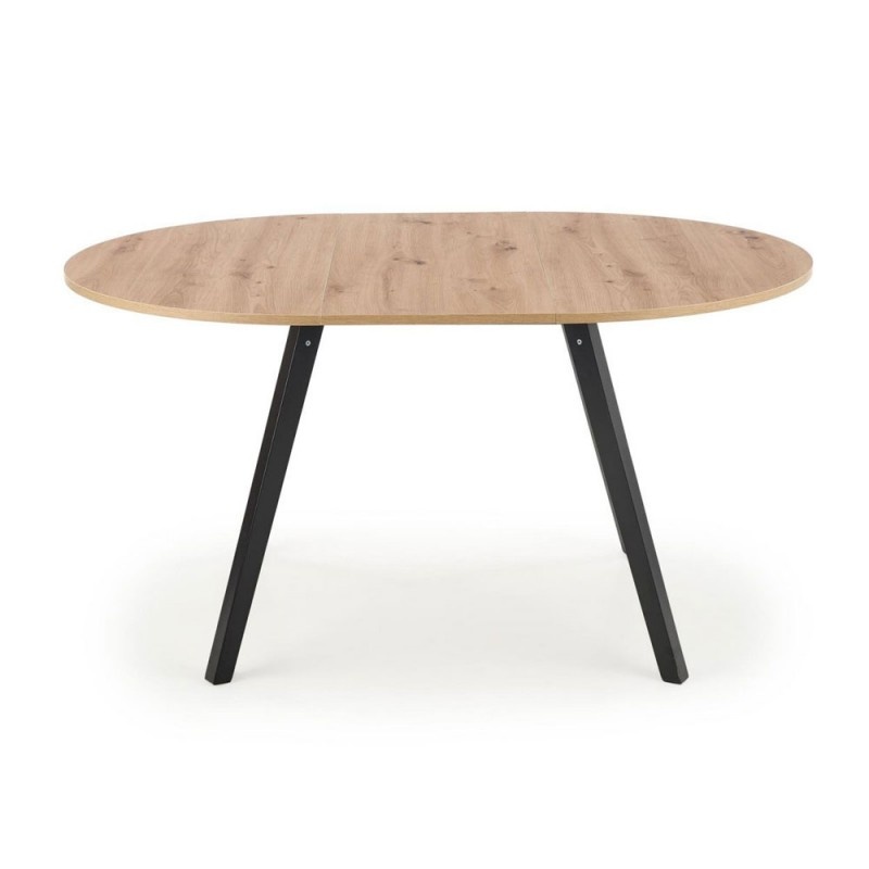 Masa extensibila HM Ruben stejar/negru, 73x102x102/142 cm