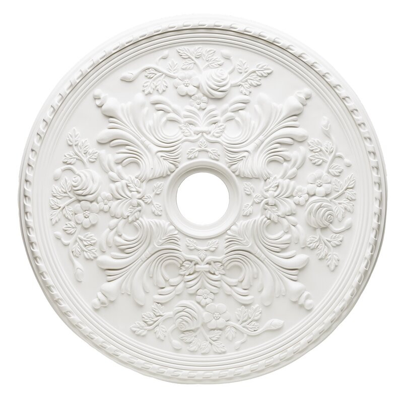 Medalion pentru tavan Anselme, alb, 71,1 x 71,1 cm chilipirul-zilei imagine noua