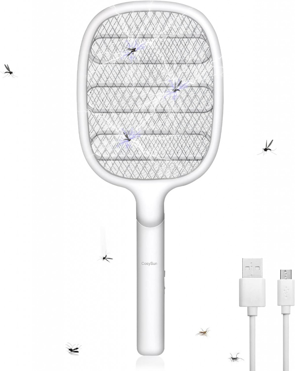 Paleta electrica pentru insecte CosySun, plasa, alb, 49 x 22 x 5 cm