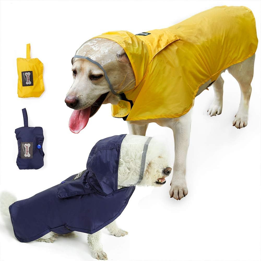 Pelerina de ploaie pentru caini Doglemi, nailon, galben, XL