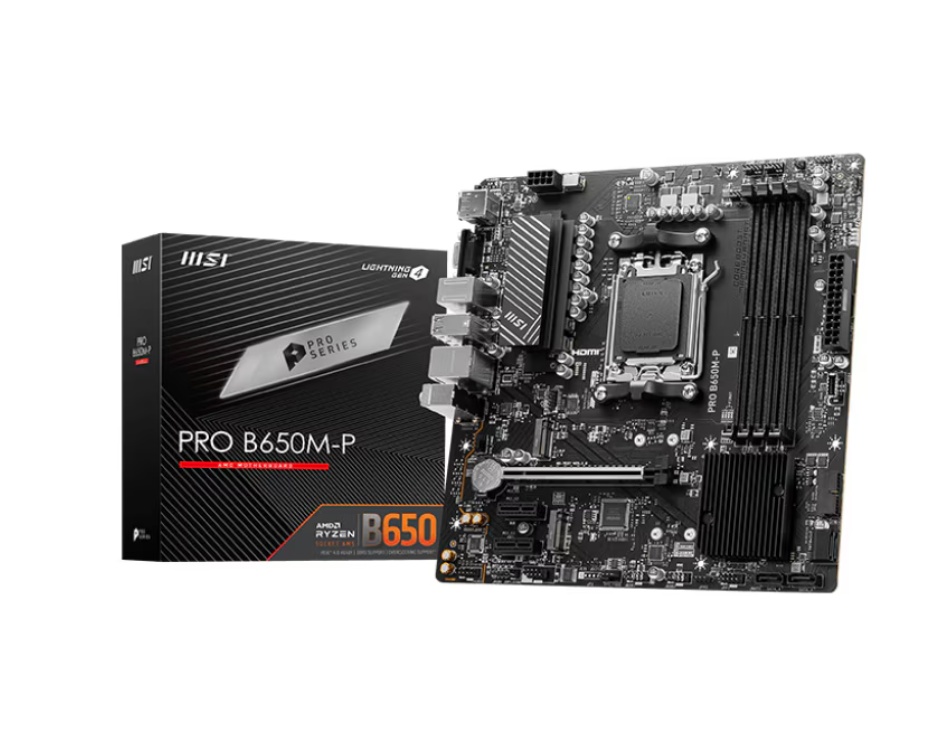 Placa de baza MSI PRO B650M-P, AMD B650, Socket AM5, mATX