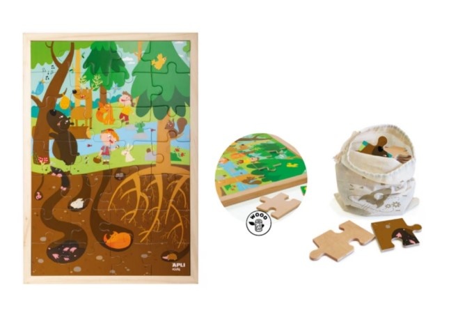 Puzzle APLI - puzzle tematica padure, 28 piese