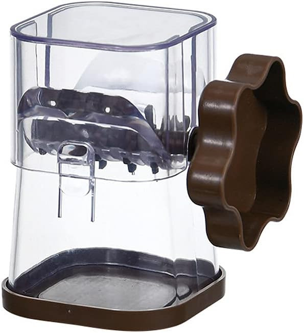 Rasnita manuala pentru nuci Hosonkovy, metal/plastic, transparent/maro/argintiu, 7,2 x 7,2 x 10 cm