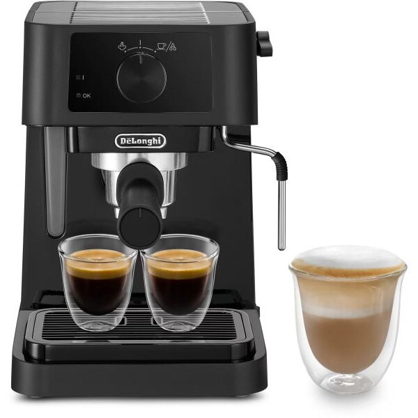 RESIGILAT Espressor manual DE LONGHI Stilosa EC230.BK, 1l, 1100W, 15 bar, functia ECO, negru