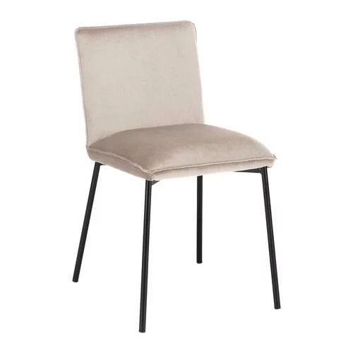 Scaun Darla bej, tapițat cu velur, 49/81/55 cm