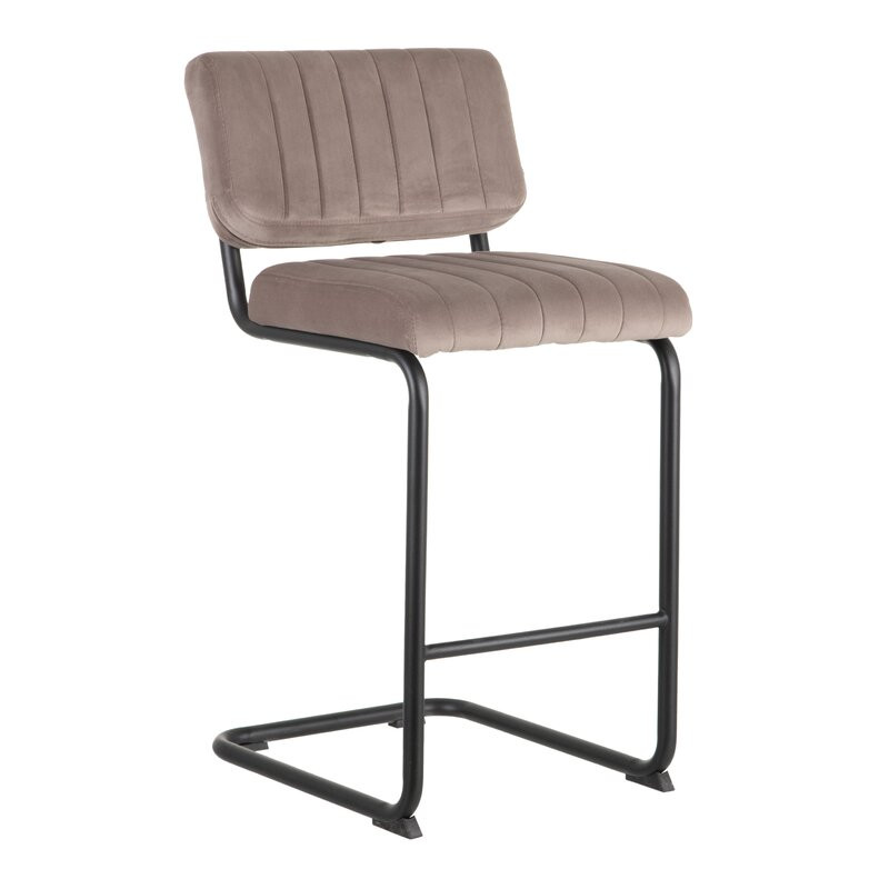 Scaun de bar Lewter, gri/negru, 92 x 46 x 47 cm chilipirul-zilei.ro imagine noua 2022