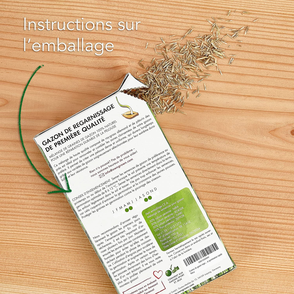 Poze Seminte de gazon de inalta calitate OwnGrown, 100 g, pentru 10 m2